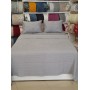 ETEHOMETEX ÇİFT KİŞİLİK %100 PAMUK HAVUZLU PİKE TAKIMI GRİ 8696474232075